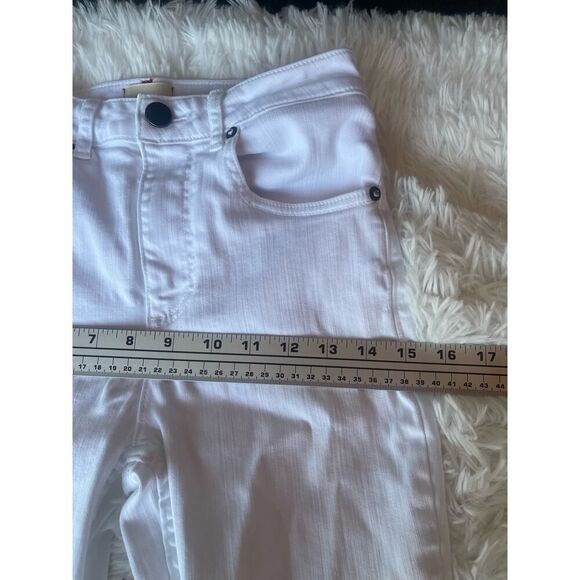 AOLA Jeans Los Angeles Zoe ruffle hem jeans white women’s size 25 - Picture 10 of 12